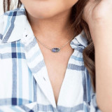 Kendra Scott style Elisa Pendant Necklace Abalone shells with silver plating chain  Elisa size