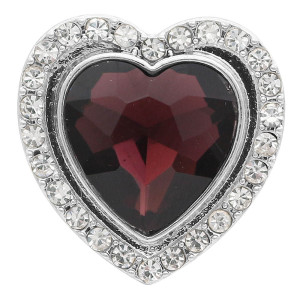 20MM love design snap Silver Plated with purple rhinestone KC9921 snaps jewelry