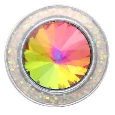 20MM round snap Silver Plated with colorful Rhinestone and enamel KC6793 snaps jewelry