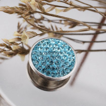 18mm Sugar snaps Alloy with light blue chunks rhinestones KB2310 snaps jewelry