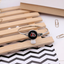 20MM love sliver Plated with rhinestone and black enamel KC6558 snaps jewelry