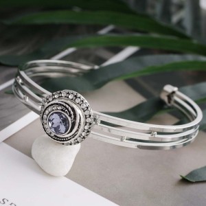 12MM design snap sliver plated with light purple Rhinestone and Enamel KS6270-S interchangeable snaps jewelry
