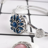 snaps  blue metal chunks with rhinestones