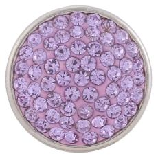 18mm Sugar snaps Alloy with purple chunks rhinestones KB2322 snaps jewelry