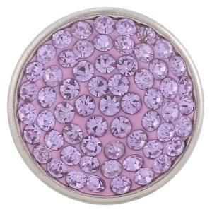 18mm Sugar snaps Alloy with purple chunks rhinestones KB2322 snaps jewelry