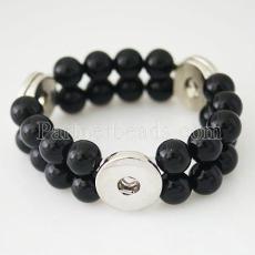 Obsidian bracelets Fit 18/20mm snaps chunks