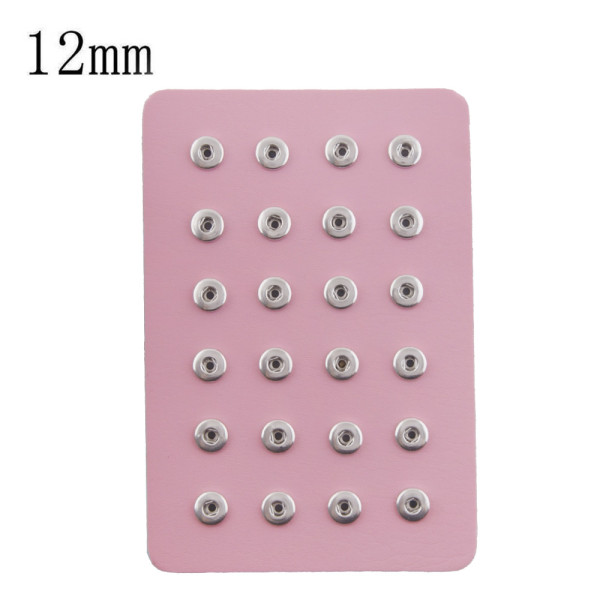Display of 24 pieces PU leather rose type for 12MM snaps chunks