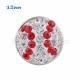Small size snaps Style chunks with white and red rhinestone
