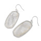 Kendra Scott style  Elle Drop Earrings white shell with silver plating Elle size