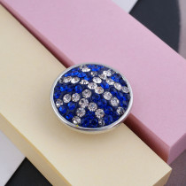 18mm Sugar snaps Alloy with blue rhinestones KB2419 snaps jewelry