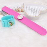 Creative papa circle Silica gel Hot Sale Trendy Snap Button Bracelet Bangles fit 20MM Snap Jewelry fun gift