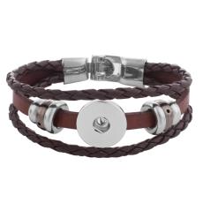 20CM leather bracelets fit 18MM snaps chunks