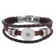 20CM leather bracelets fit 18MM snaps chunks