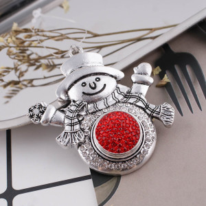 18mm Sugar snaps Alloy with red chunks rhinestones KB2305 snaps jewelry