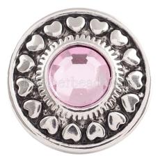 20MM snap Oct. birthstone pink KC5042 interchangable snaps jewelry