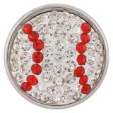 18mm Sugar snaps Alloy with white chunks rhinestones KB2421 snaps jewelry