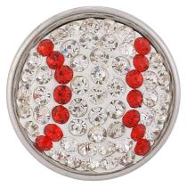 18mm Sugar snaps Alloy with white chunks rhinestones KB2421 snaps jewelry