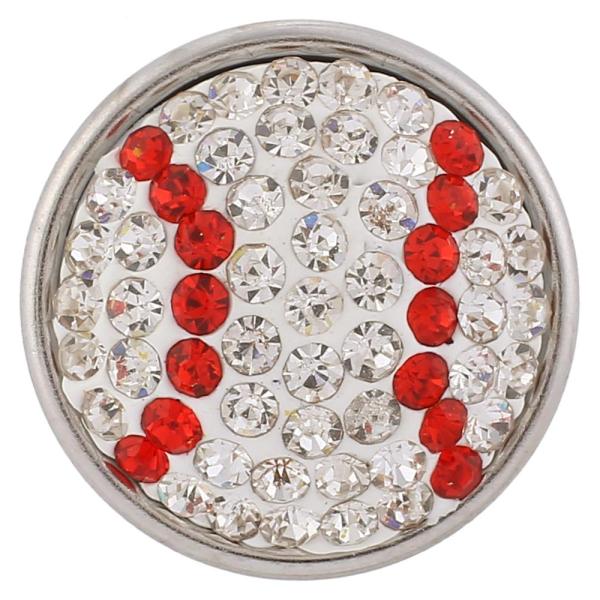 18mm Sugar snaps Alloy with white chunks rhinestones KB2421 snaps jewelry