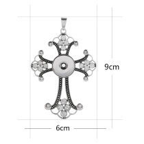Pendant of necklace without chain with rhinestone snaps style fit 18&20mm chunks jewelry