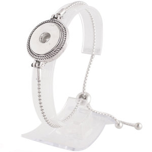 1 buttons snaps Adjustable metal Bracelets KC0705 fit snaps chunks