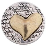 20MM Love snap gold plated KC6230 snaps jewelry