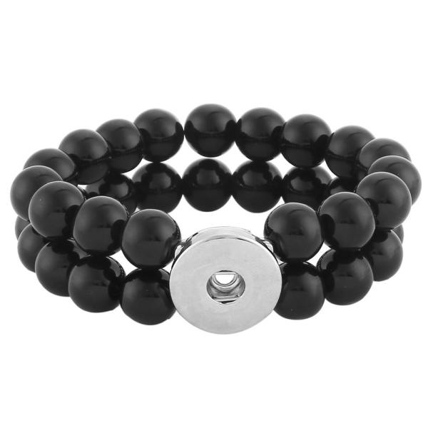 Obsidian bracelets Fit 18/20mm snaps chunks