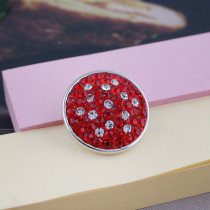 18mm snaps sugar snaps alloy with red chunks rhinestones KB2405-AY snaps jewelry