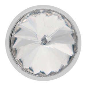 20MM design snap silver Plated with White rhinestone KC6962 snaps jewelry