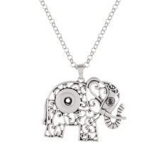 Elephant pendant sliver Necklace with 50CM chain KC1058 snaps jewelry