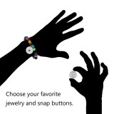 8mm black lava beads fit 18&20MM snap 7 Chakra Healing Balance Bead Yoga Crystal Seed Beads Bohemian Handmade Multicolor Bracelet