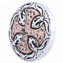 20MM Cross snap Rose Gold and silver Plated KC6109 snaps jewelry