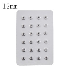 Display of 24 pieces PU leather white type for 12MM snaps chunks