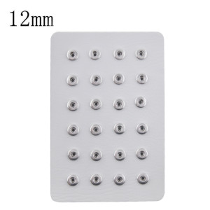 Display of 24 pieces PU leather white type for 12MM snaps chunks