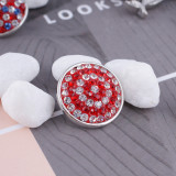 snaps button with red  chunks rhinestones KC2737 snaps jewelry