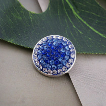 18mm blue Sugar snaps Alloy with chunks rhinestones KB2413-AN