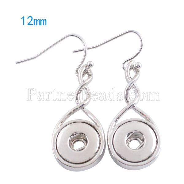 Snaps metal earring KS0976-S fit 12mm chunks snaps jewelry