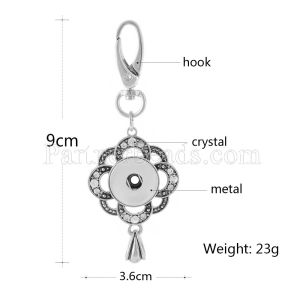 Hook Pendant of necklace fit 18mm chunks snap jewelry