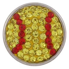 18mm Sugar snaps Alloy with yellow rhinestones KB2439 snaps jewelry