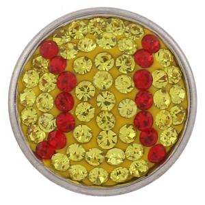 18mm Sugar snaps Alloy with yellow rhinestones KB2439 snaps jewelry