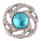 20MM design snap Silver Plated with blue Rhinestone KC6459 snaps jewelry