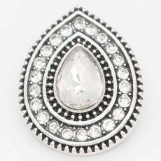 20MM design snap Silver Plated with White rhinestone KC6719 snaps jewelry