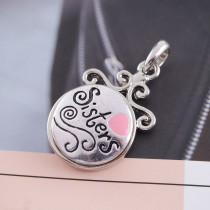 20MM Sisters snap Silver Plated with Enamel KB7753 snaps jewelry
