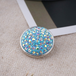 18mm Sugar snaps Alloy with multicolor chunks rhinestones KB2329 snaps jewelry