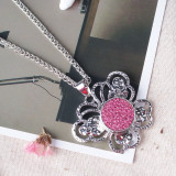 20mm snaps  Rhinestones Chunks Poppers rose-red