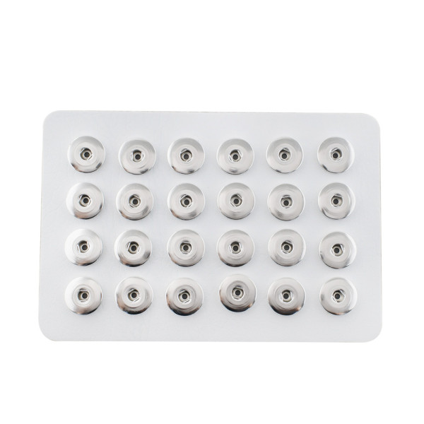 Display of 24 pieces PU leather white type for 18&20MM snaps chunks