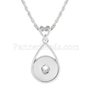 love Pendant of necklace with 45CM chain fit 18mm snap chunks