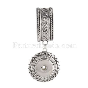Scarf-ring with one button fit 18mm snaps chunks