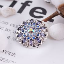 20MM design snap silver Antique plated with purple rhinestone KC5394 snaps jewelry