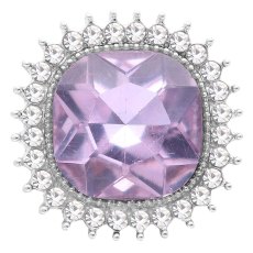 20MM design snap Silver Plated with purple rhinestone KC6774 snaps jewelry