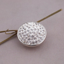 18mm Sugar snaps Alloy with white chunks rhinestones KB2307 snaps jewelry